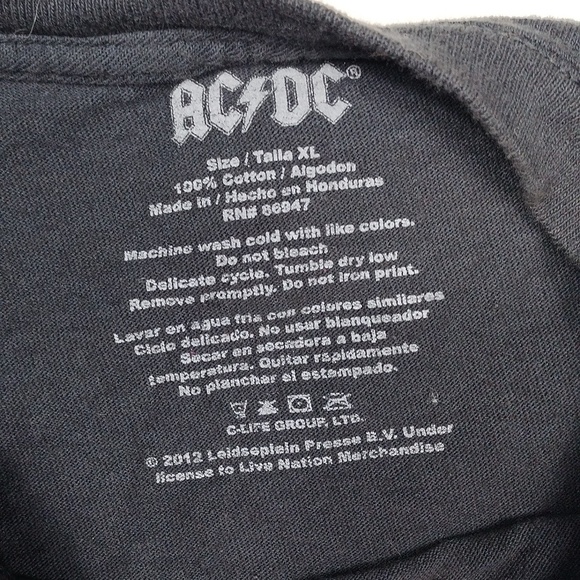 AC/DC Live at River plate men's t shirt size XL - Picture 5 of 8